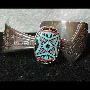 Roderick Tenorio Sterling Silver Morning Star Cuff Bracelet